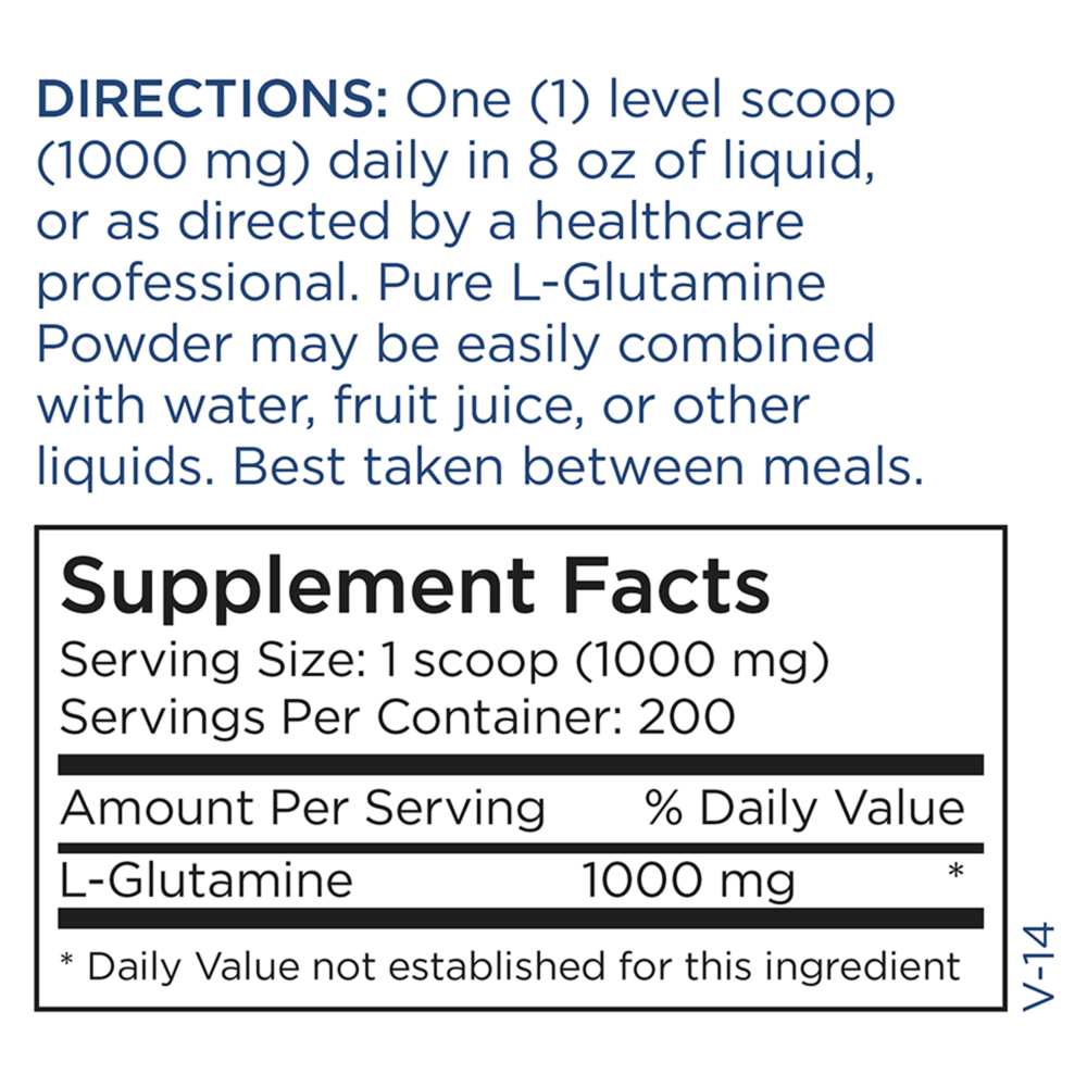 Product image for L-Glutamine Powder, 1000 mg Per Serving.