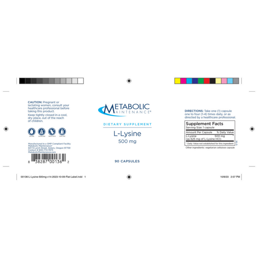 Product image for L-Lysine 500mg.