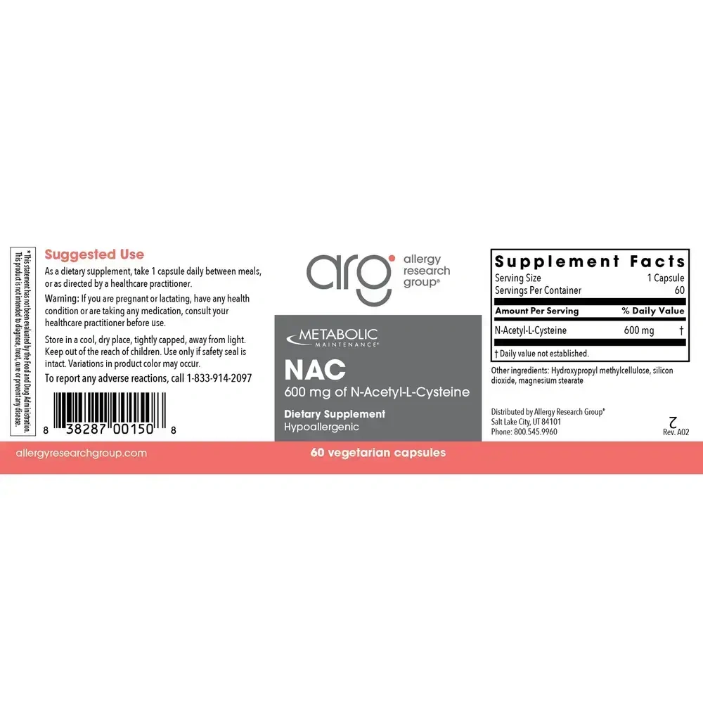 Product image for NAC 600mg.