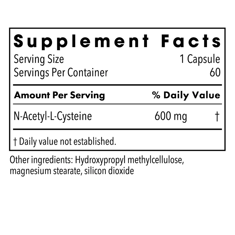 Product image for NAC 600mg.