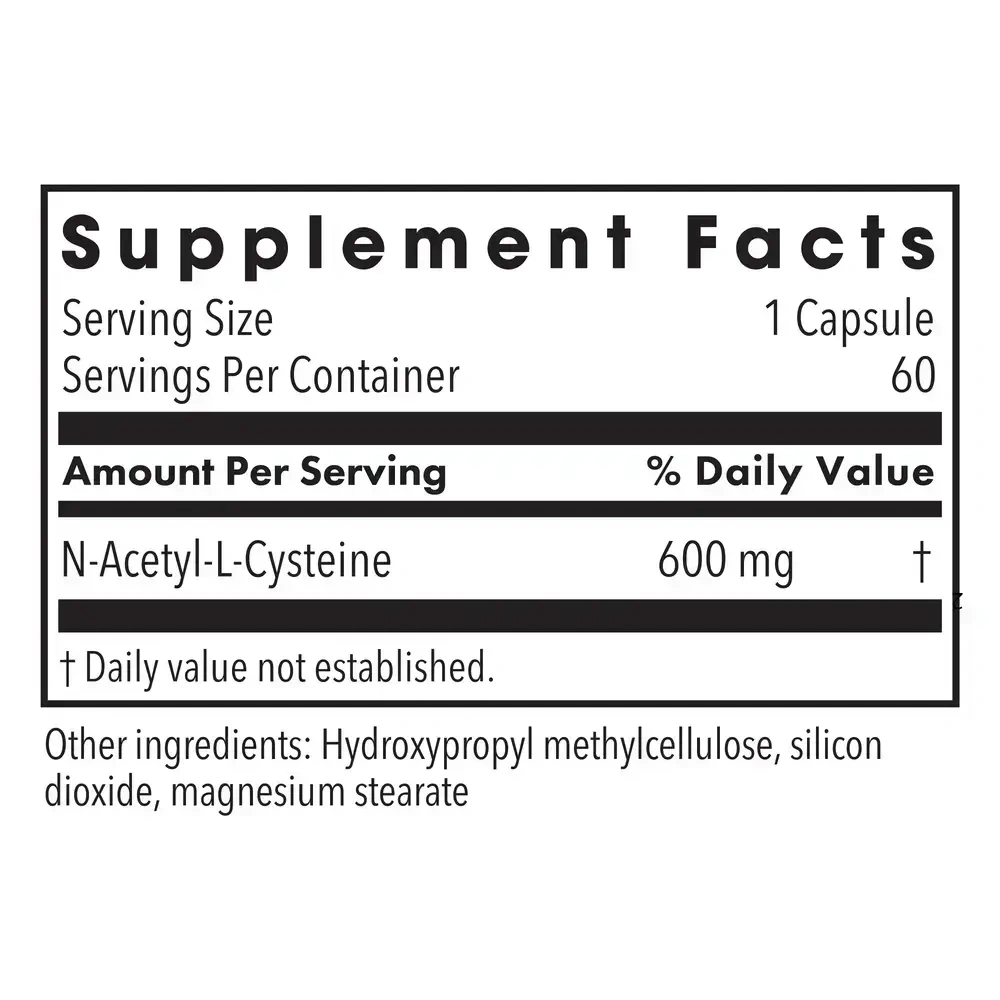Product image for NAC 600mg.