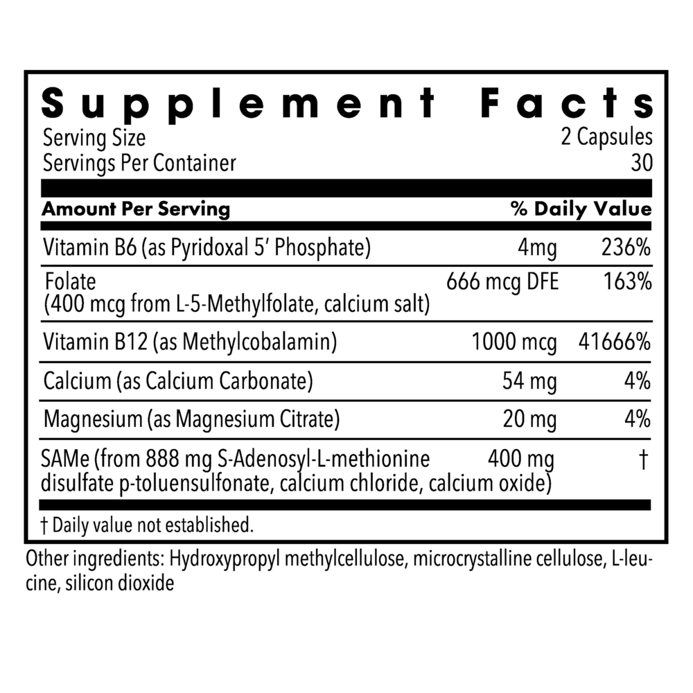 Product image for SAMe + CoFactors 200mg.