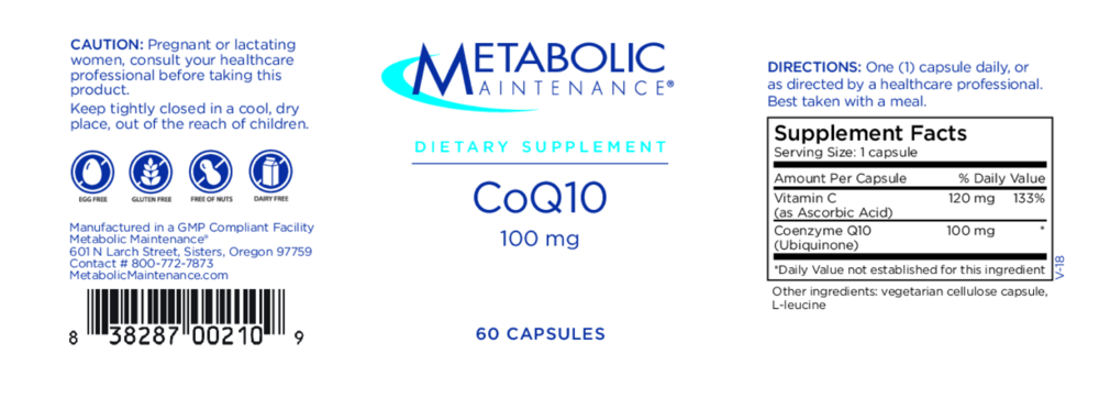 Product image for CoQ10 100mg.