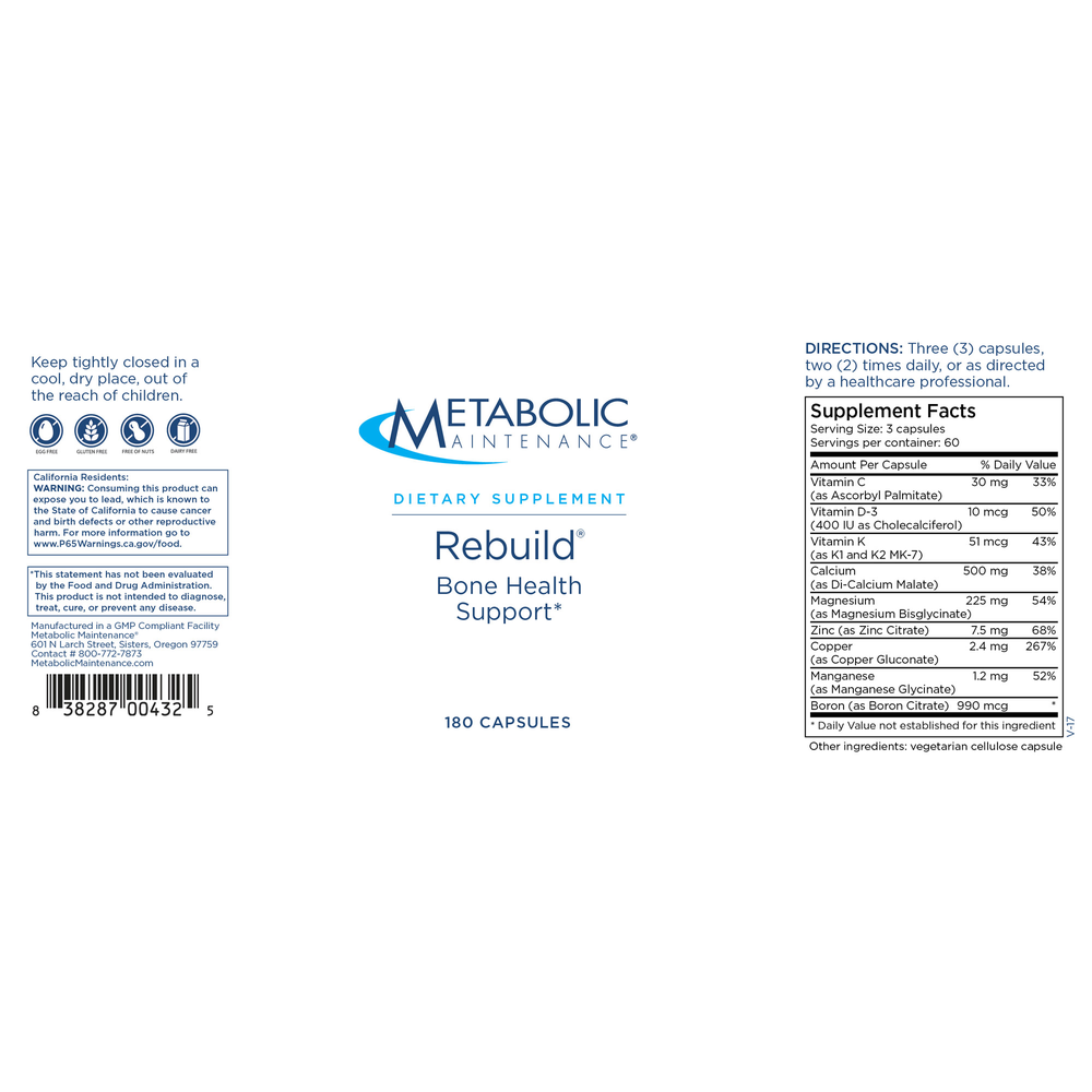 Product image for Rebuild® Bone Health Support.