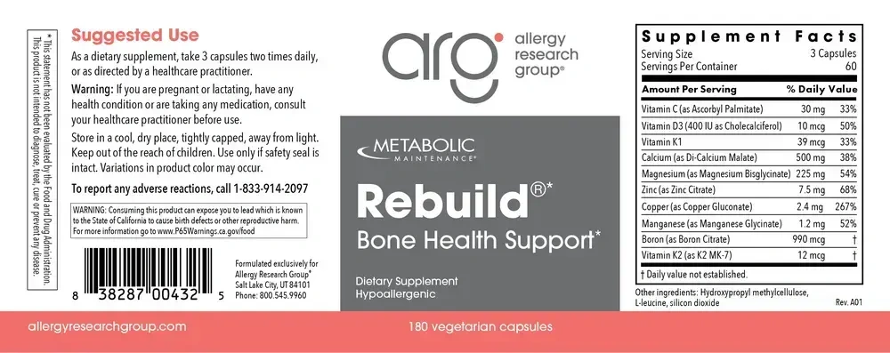 Product image for Rebuild® Bone Health Support.