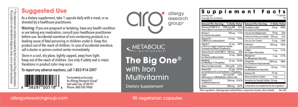 Product image for The Big One w/ Iron.