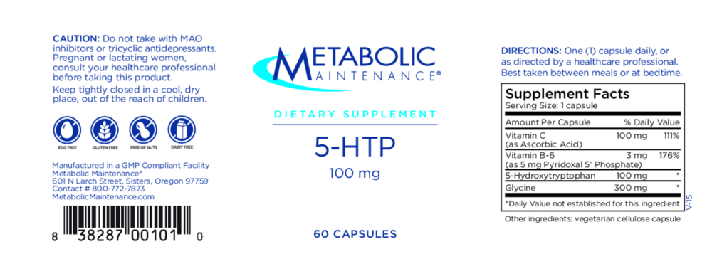 Product image for 5-HTP 100mg.