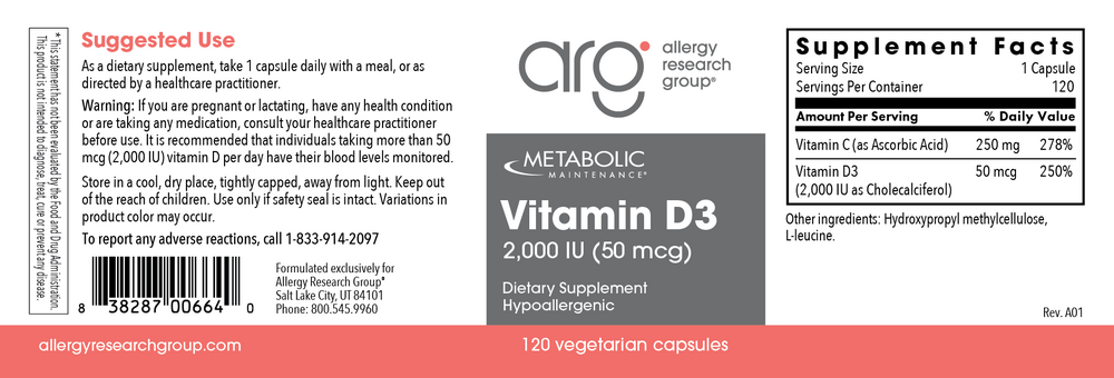 Product image for Vitamin D-3 [2,000 IU].