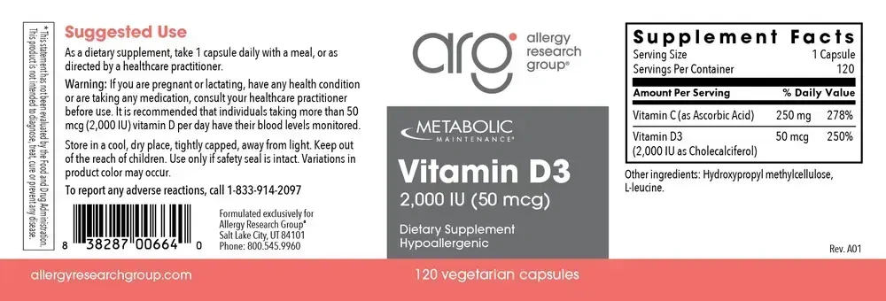 Product image for Vitamin D-3 [2,000 IU].