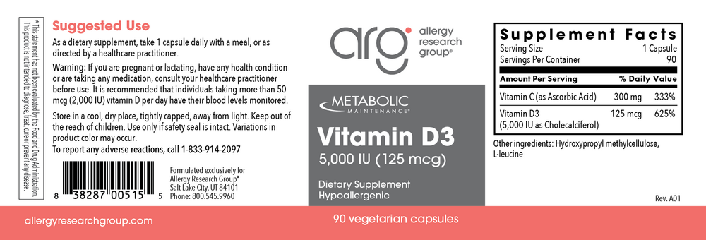 Product image for Vitamin D-3 [5,000 IU].