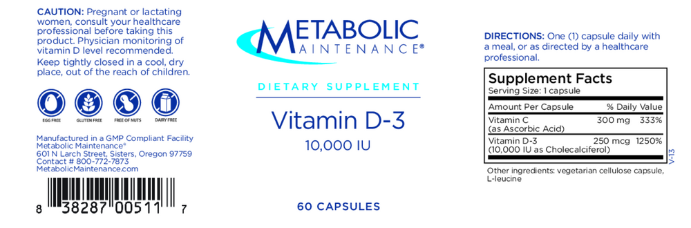 Product image for Vitamin D-3 [10,000 IU] with Vitamin K2.