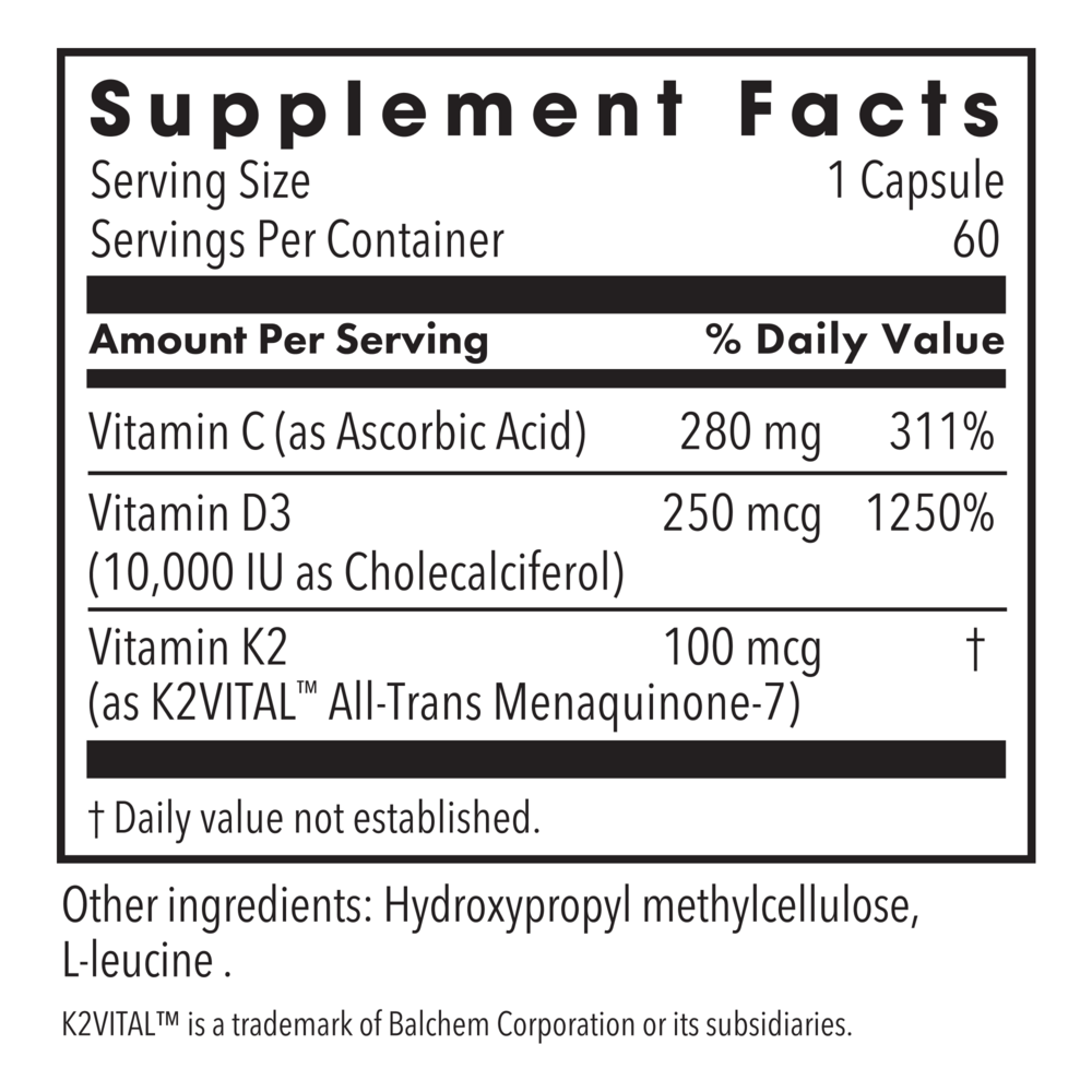Product image for Vitamin D-3 [10,000 IU] with Vitamin K2.