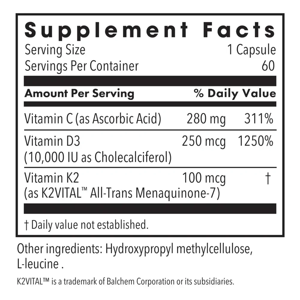 Product image for Vitamin D-3 [10,000 IU] with Vitamin K2.