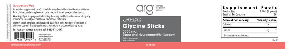 Product image for Glycine Sticks.