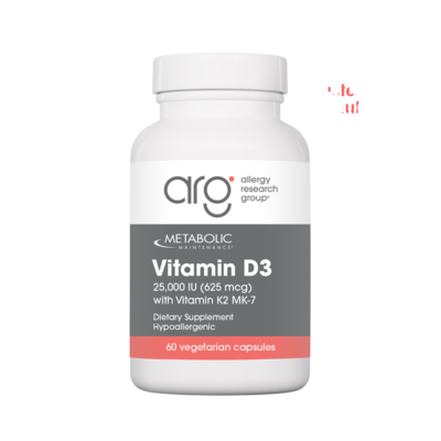 Vitamin D-3 25000 IU w/ K2 MK-7 60 capsules