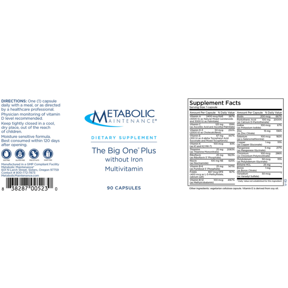 Product image for The Big One® Plus without Iron Multivitamin.