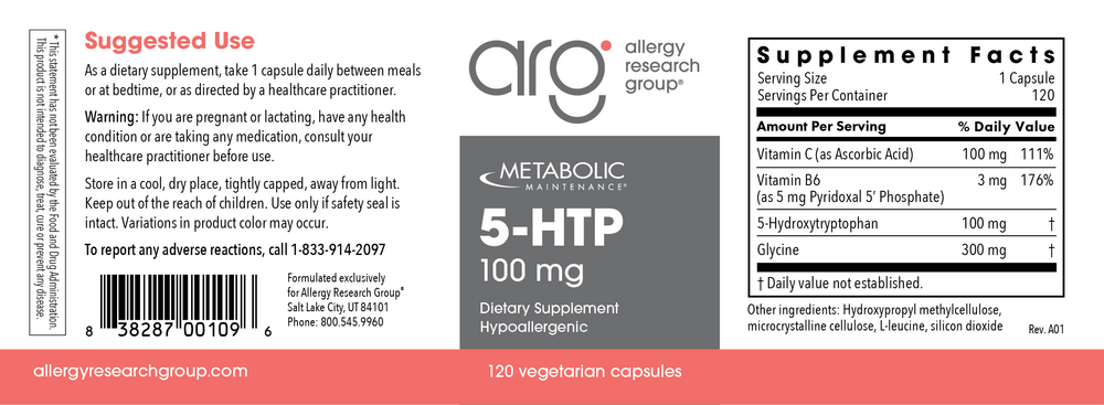 Product image for 5-HTP 100mg.