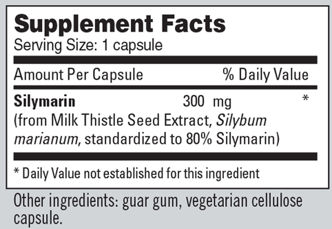 Product image for Silymarin (Milk Thistle Extract) 300mg.