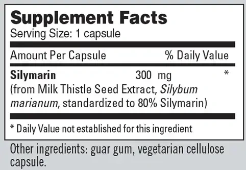 Product image for Silymarin (Milk Thistle Extract) 300mg.