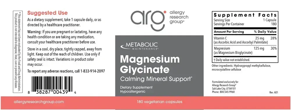 Product image for Magnesium Glycinate.