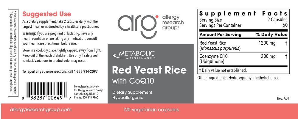 Product image for Red Yeast Rice w/ CoQ10.