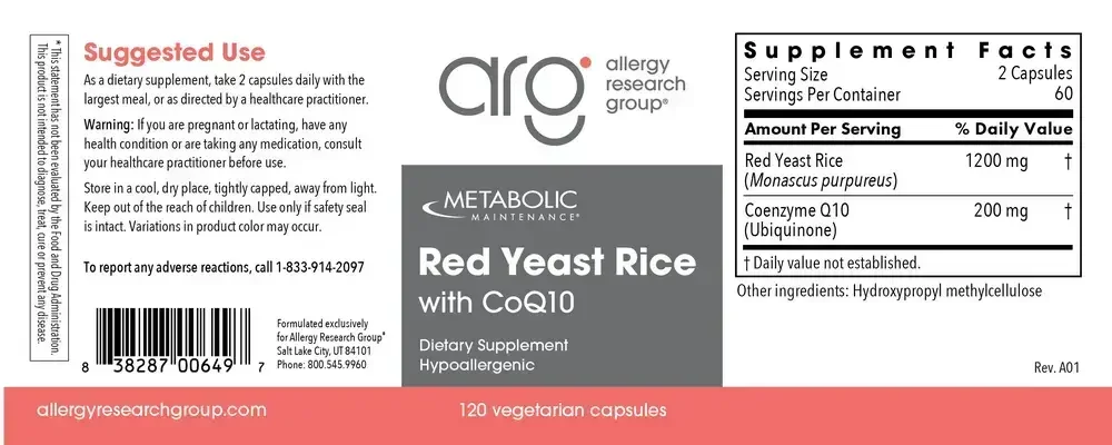Product image for Red Yeast Rice w/ CoQ10.