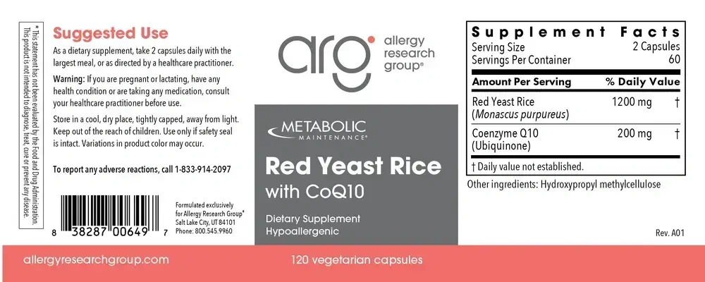 Product image for Red Yeast Rice w/ CoQ10.