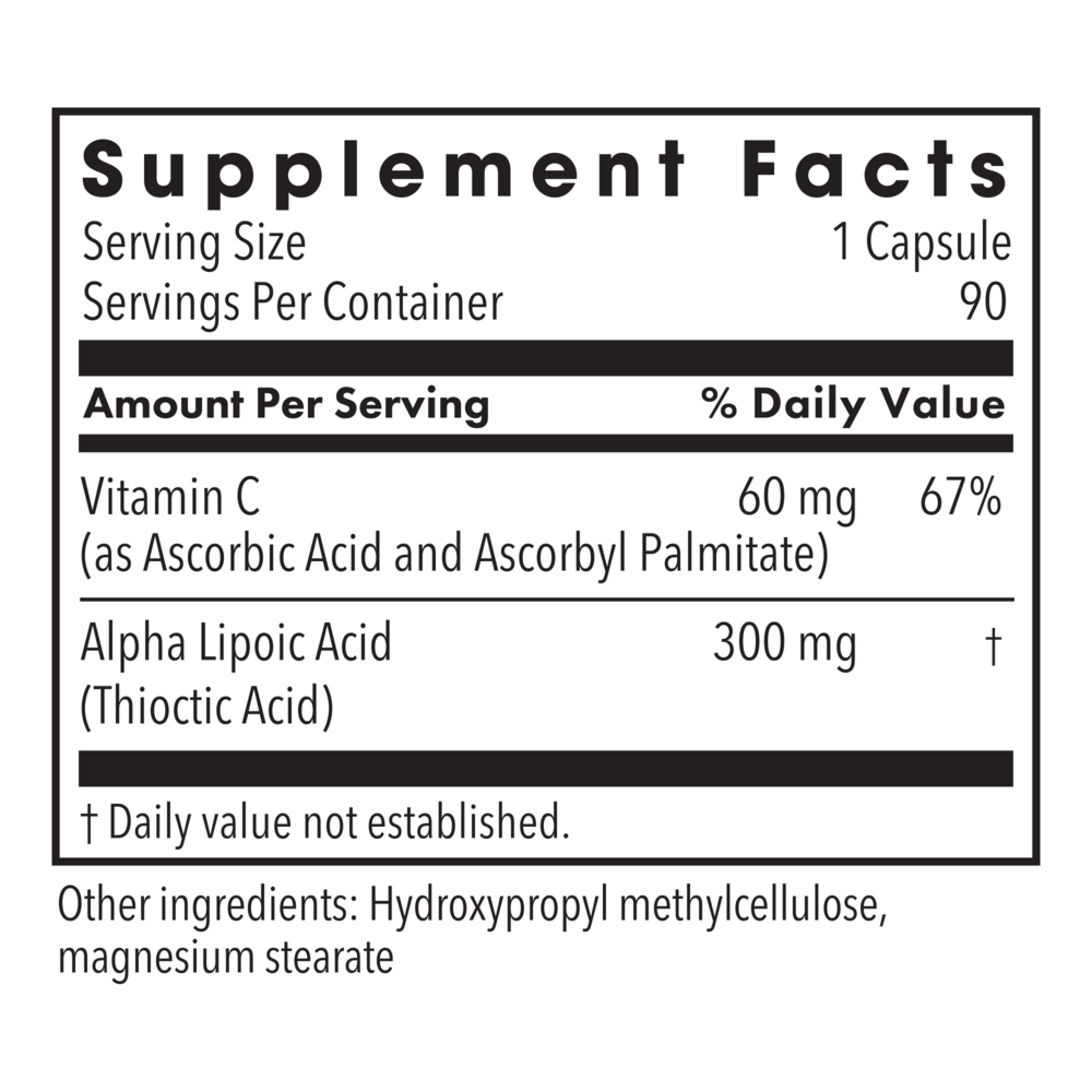 Product image for Alpha Lipoic Acid 300mg.