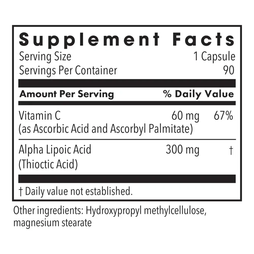 Product image for Alpha Lipoic Acid 300mg.