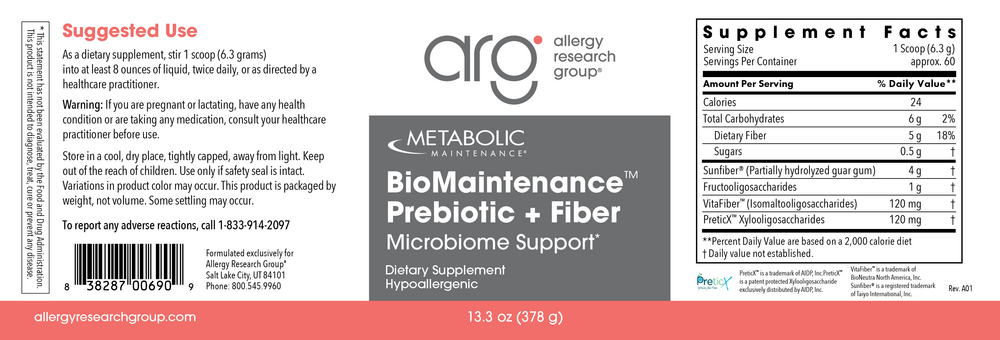 Product image for BioMaintenance™ Prebiotic + Fiber.