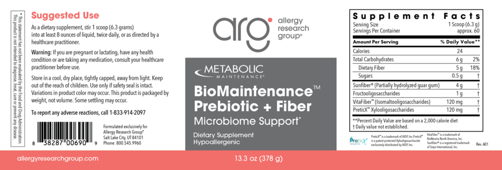 Product image for BioMaintenance™ Prebiotic + Fiber.