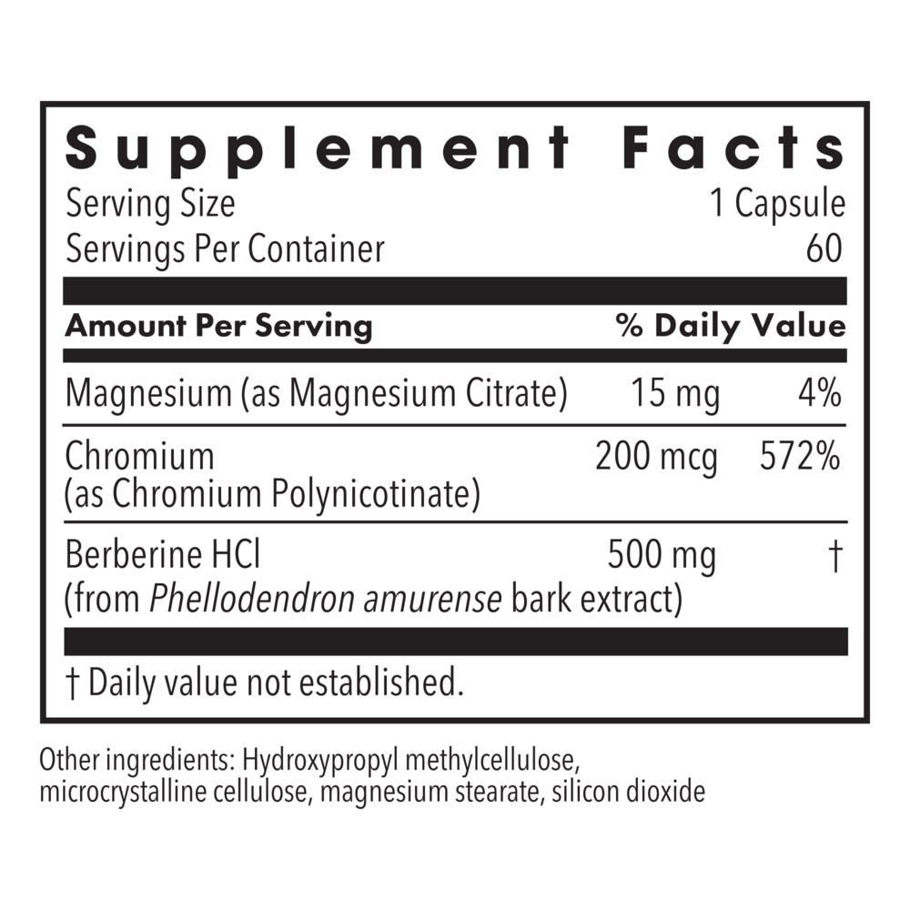 Product image for Berberine + Chromium.