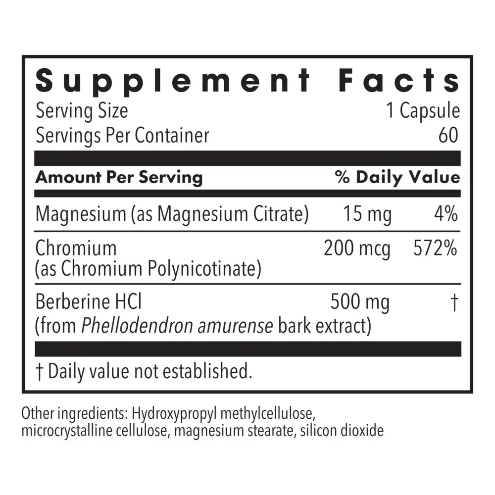 Product image for Berberine + Chromium.