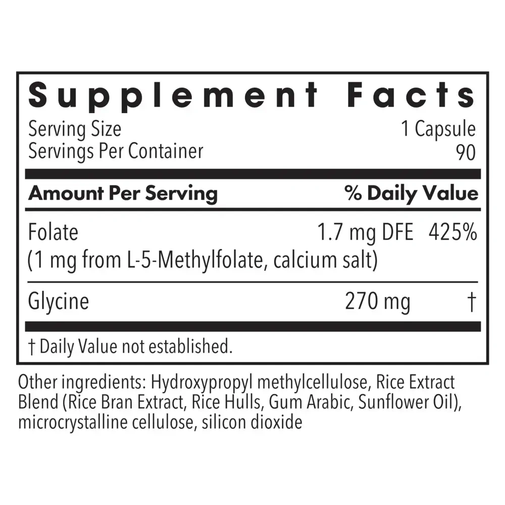 Product image for L-Methylfolate 1mg.