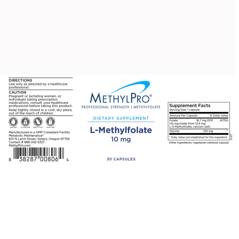 Product image for L-Methylfolate 10 mg.