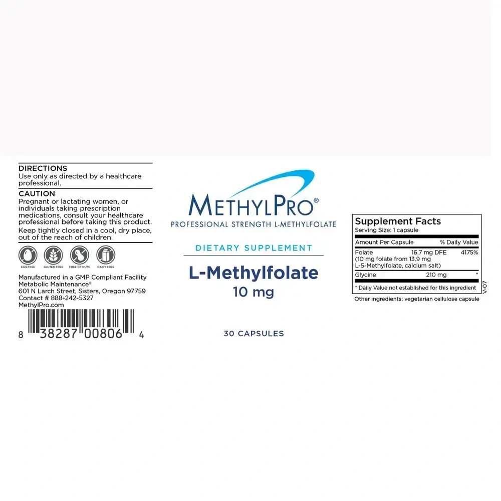 Product image for L-Methylfolate 10 mg.