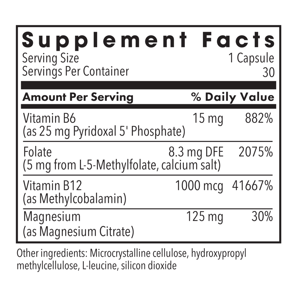 Product image for L-Methylfolate 5 mg + Cofactors.