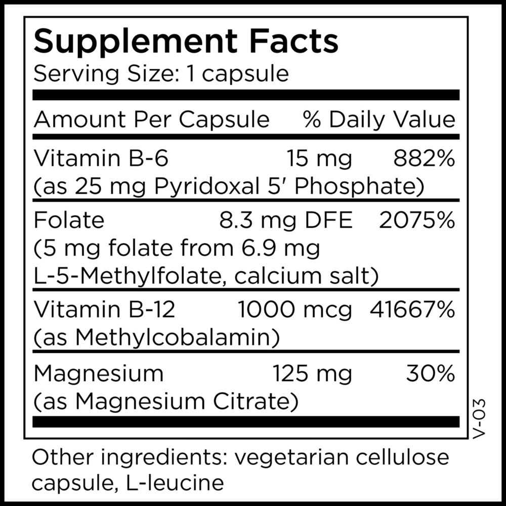 Product image for L-Methylfolate 5 mg + Cofactors.