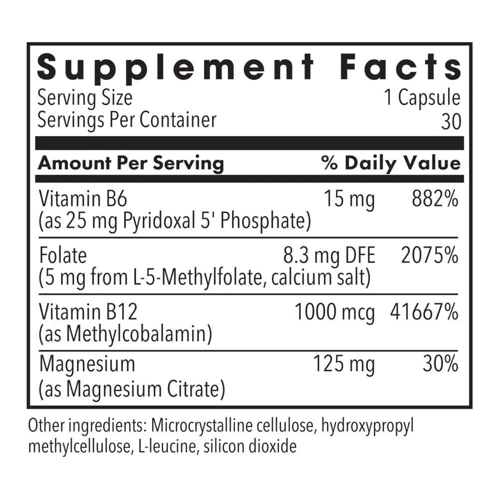 Product image for L-Methylfolate 5 mg + Cofactors.