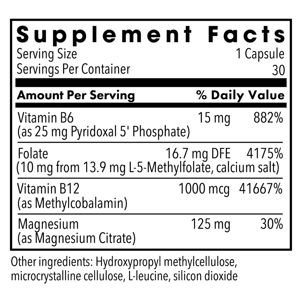 Product image for L-Methylfolate 10 mg + Cofactors.