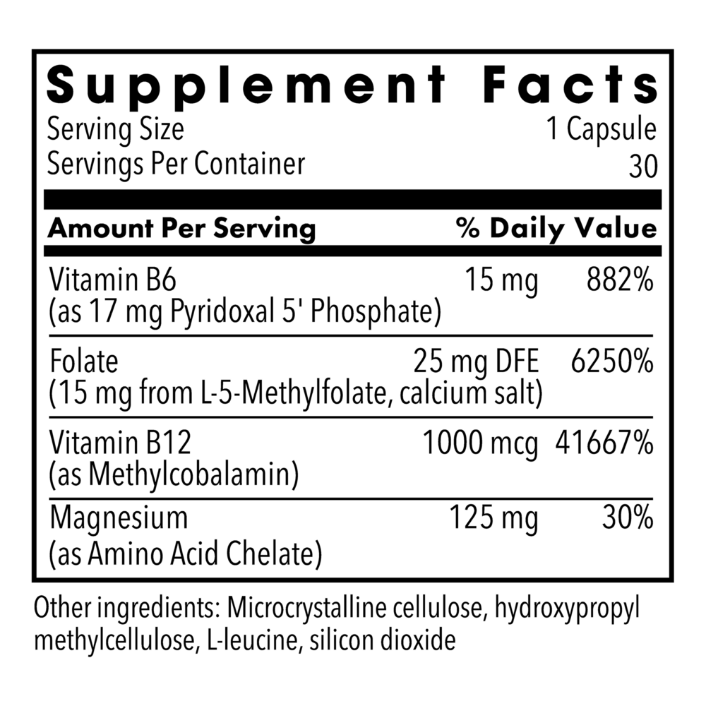 Product image for L-Methylfolate 15 mg + Cofactors.