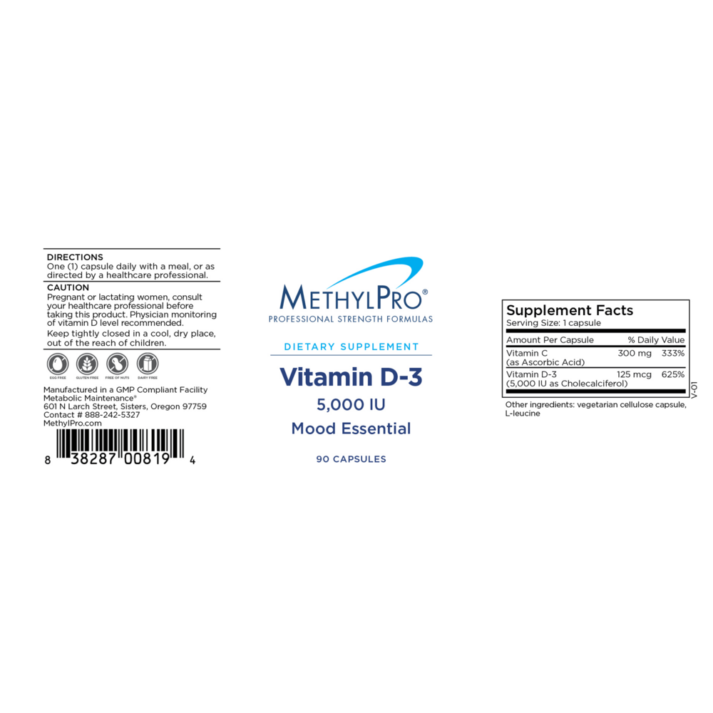 Product image for Vitamin D-3, 5,000 IU.
