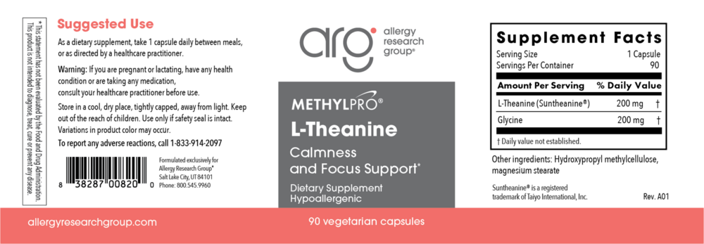 Product image for L-Theanine 200 mg.