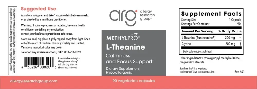 Product image for L-Theanine 200 mg.