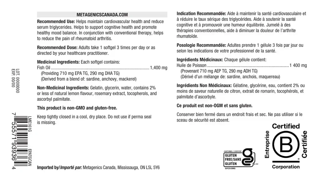 Product image for OmegaGenics® Fish Oil EPA-DHA 1000mg.