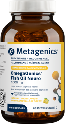 OmegaGenics® Fish Oil Neuro 1000 mg, Natural Lemon
