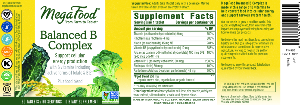 Product image for Balanced B Complex.