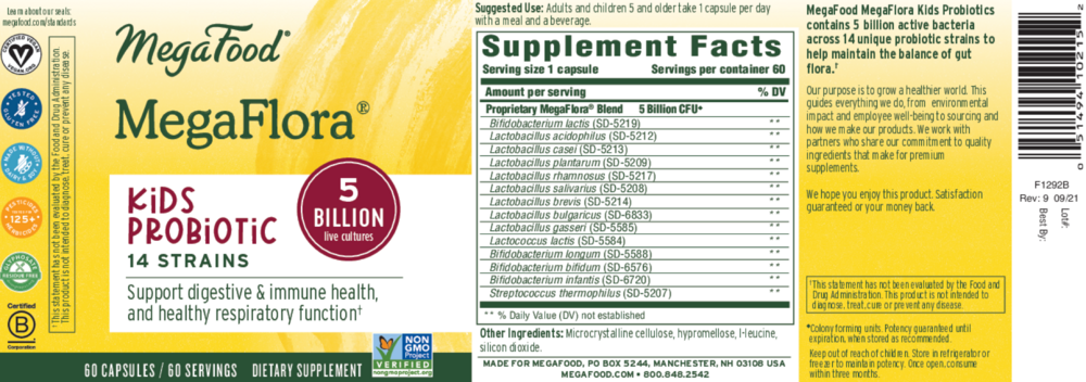 Product image for MegaFlora® Kids Probiotic.