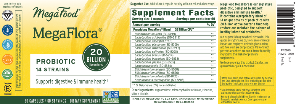 Product image for MegaFlora® Probiotic.