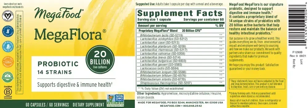 Product image for MegaFlora® Probiotic.